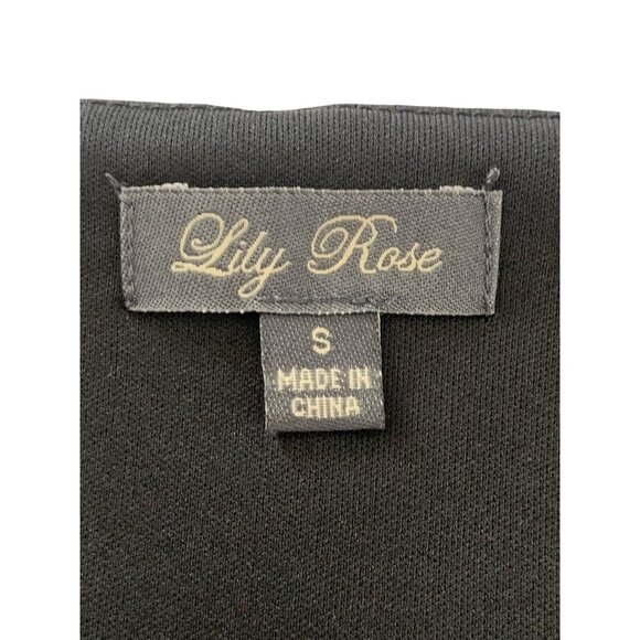 Lily Rose Junior Teens Red & Black Floral Dress Size Small - Picture 5 of 7